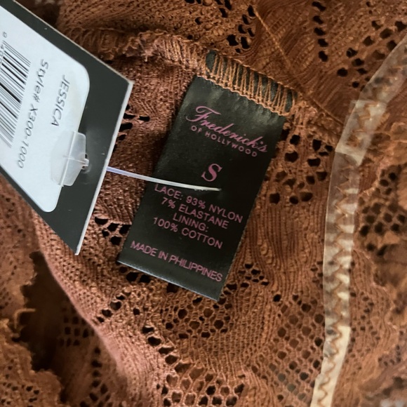 Frederick’s of Hollywood Womens Brown Lace Jessica Boyshorts set - Picture 3 of 4